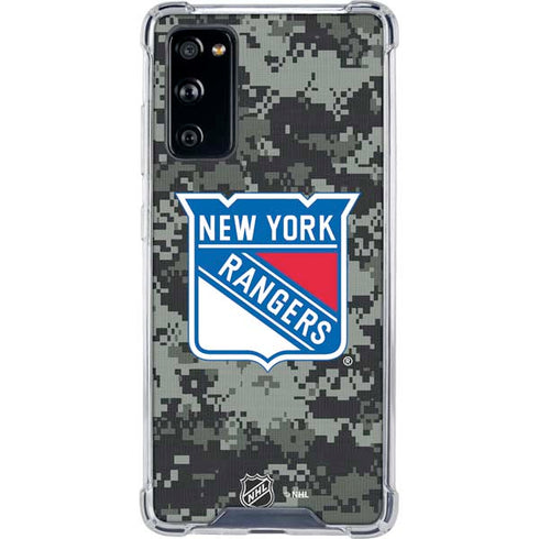 NHL New York Rangers Camo Galaxy S20 FE Clear Case